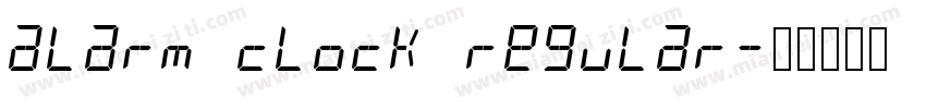 alarm clock regular字体转换